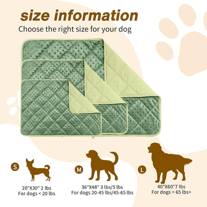 Weighted Blanket for Dogs, 5 Lb Thunder Blankets Shirt for Dogs, 36 X 48 Inch Medium Puppy Blanket for 45-65Lb, Weighted Pet Blankets for Thunderstorms, Fireworks and Construction Noise, Moss
