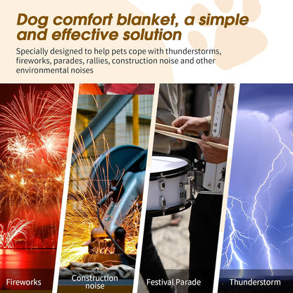 Weighted Blanket for Dogs, 5 Lb Thunder Blankets Shirt for Dogs, 36 X 48 Inch Medium Puppy Blanket for 45-65Lb, Weighted Pet Blankets for Thunderstorms, Fireworks and Construction Noise, Moss