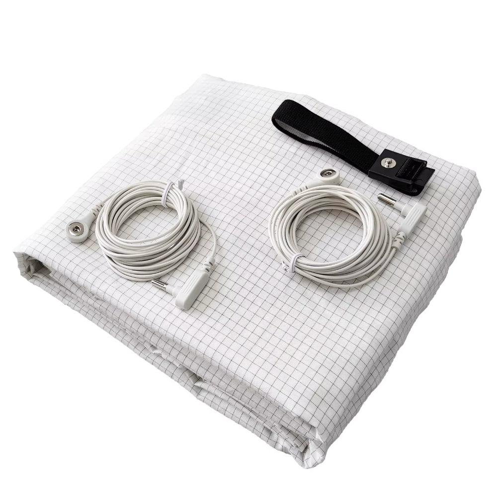 10% Silver Fiber Earthing Fitted Bed Sheets Conductive Grounded Bedsheet Anti-Esd Relieve Pressure Improve Health