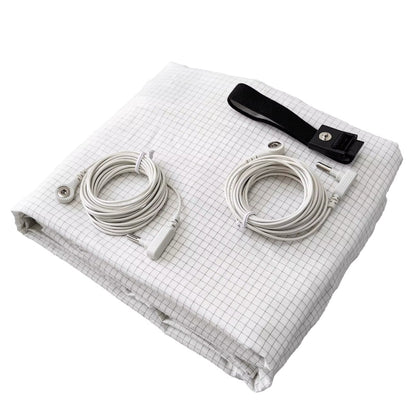 10% Silver Fiber Earthing Fitted Bed Sheets Conductive Grounded Bedsheet Anti-Esd Relieve Pressure Improve Health