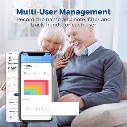 Home BP Monitor – Auto Upper Arm Cuff & Data Sync